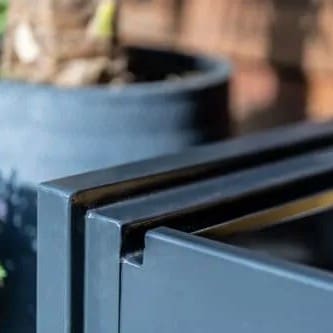 Tuinbank met rugleuning en opbergruimte - Cortenstaal - Afbeelding 23