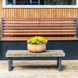 Tuinbank met rugleuning en opbergruimte - Cortenstaal - Afbeelding 29