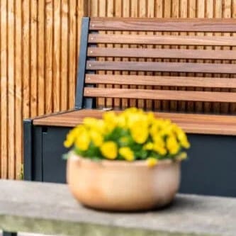 Tuinbank met rugleuning en opbergruimte - Cortenstaal - Afbeelding 30
