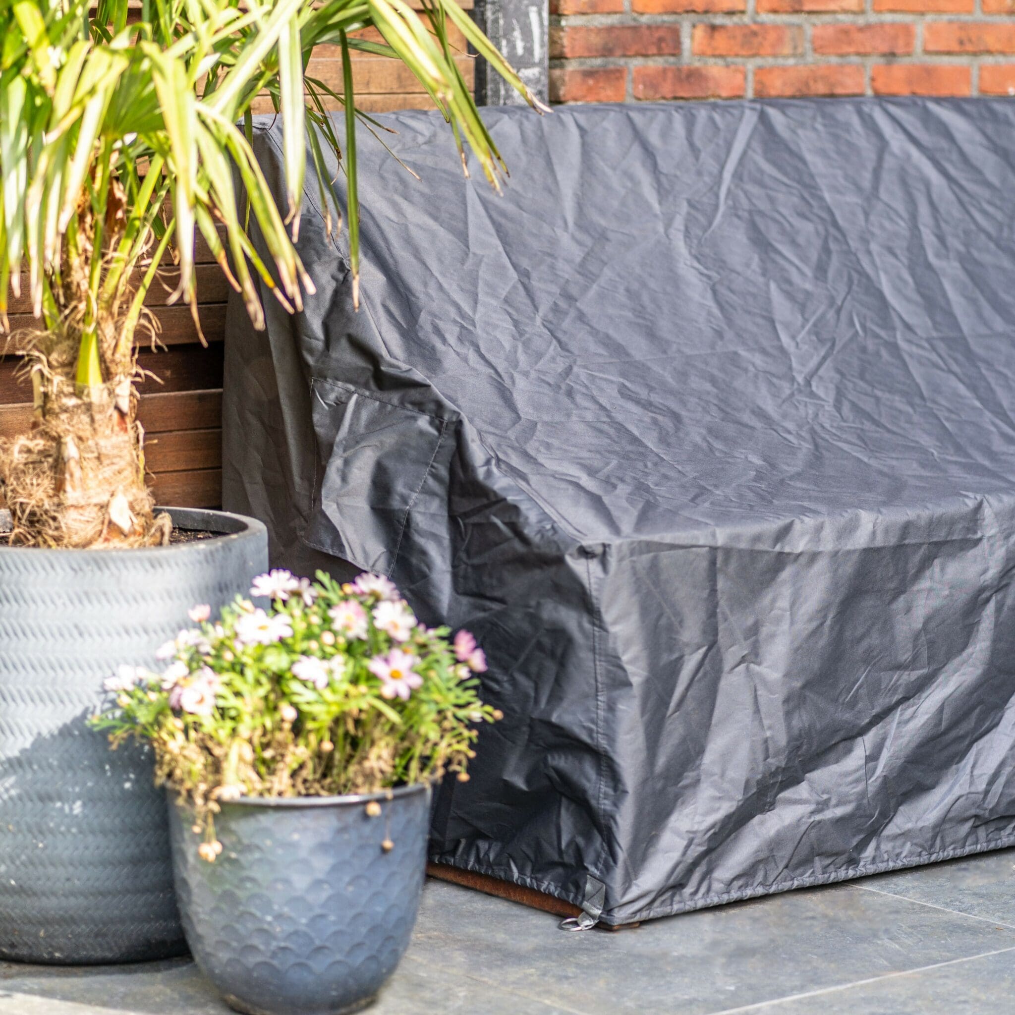 Tuinbank met rugleuning en opbergruimte - Cortenstaal - Afbeelding 6