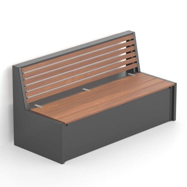 Tuinbank met opbergruimte - Aluminium