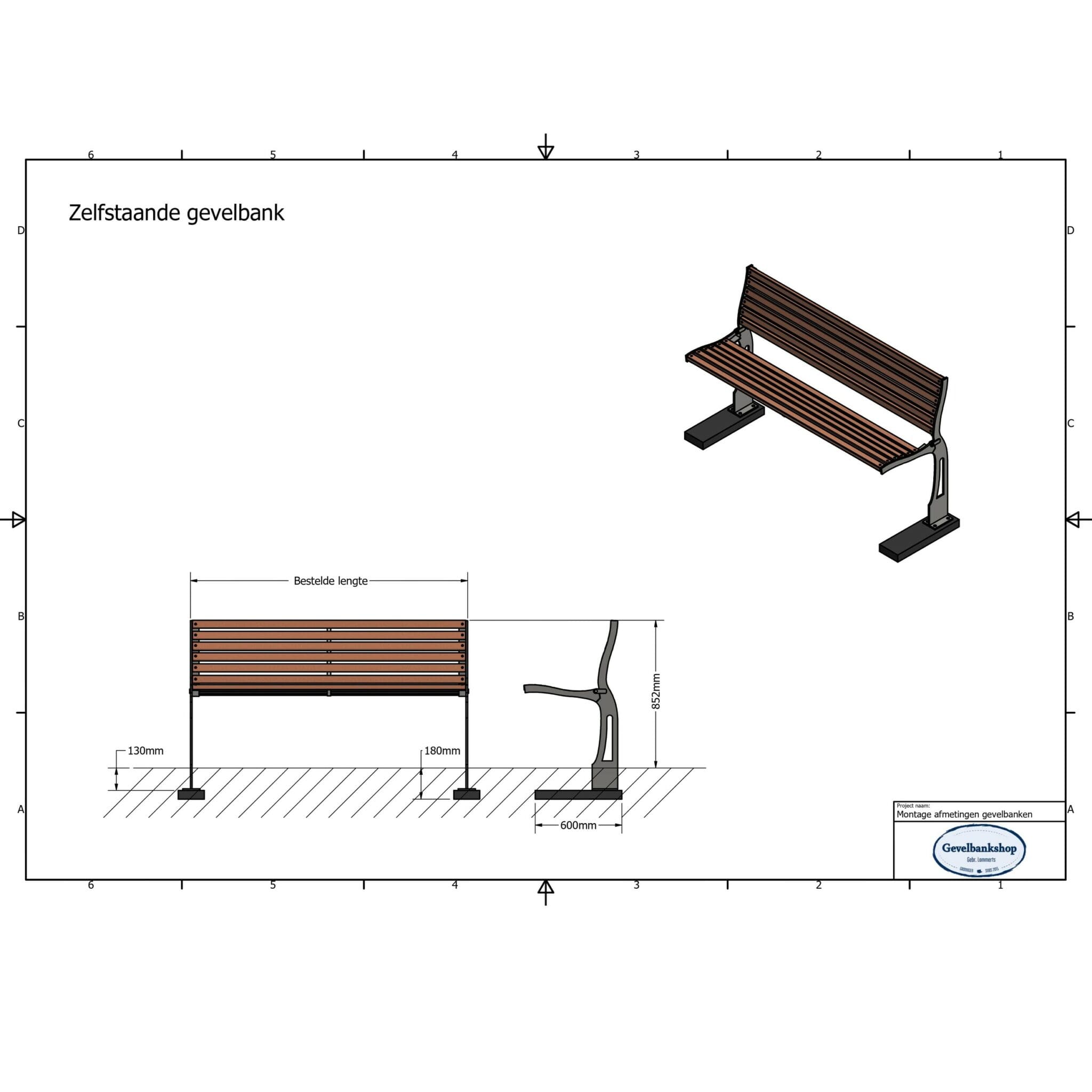 Zelfstaande Gevelbank XL – Bild 8